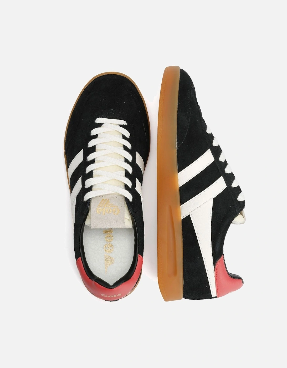 Cyclone Suede Women's Black/Off White/Coral Trainers