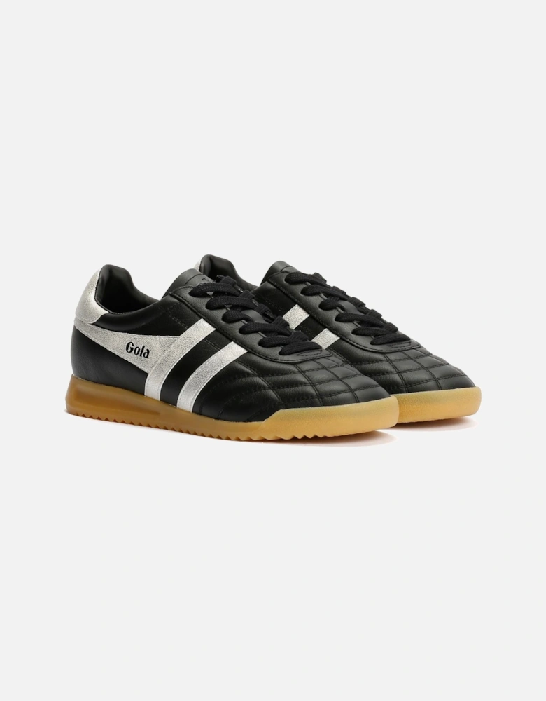 Stadium Leather Women's Black/Silver Trainers