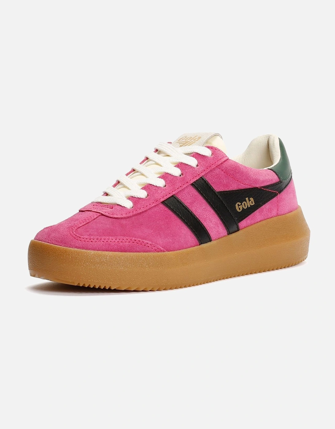 Athena Suede Women's Fuchsia/Black/Evergreen Trainers