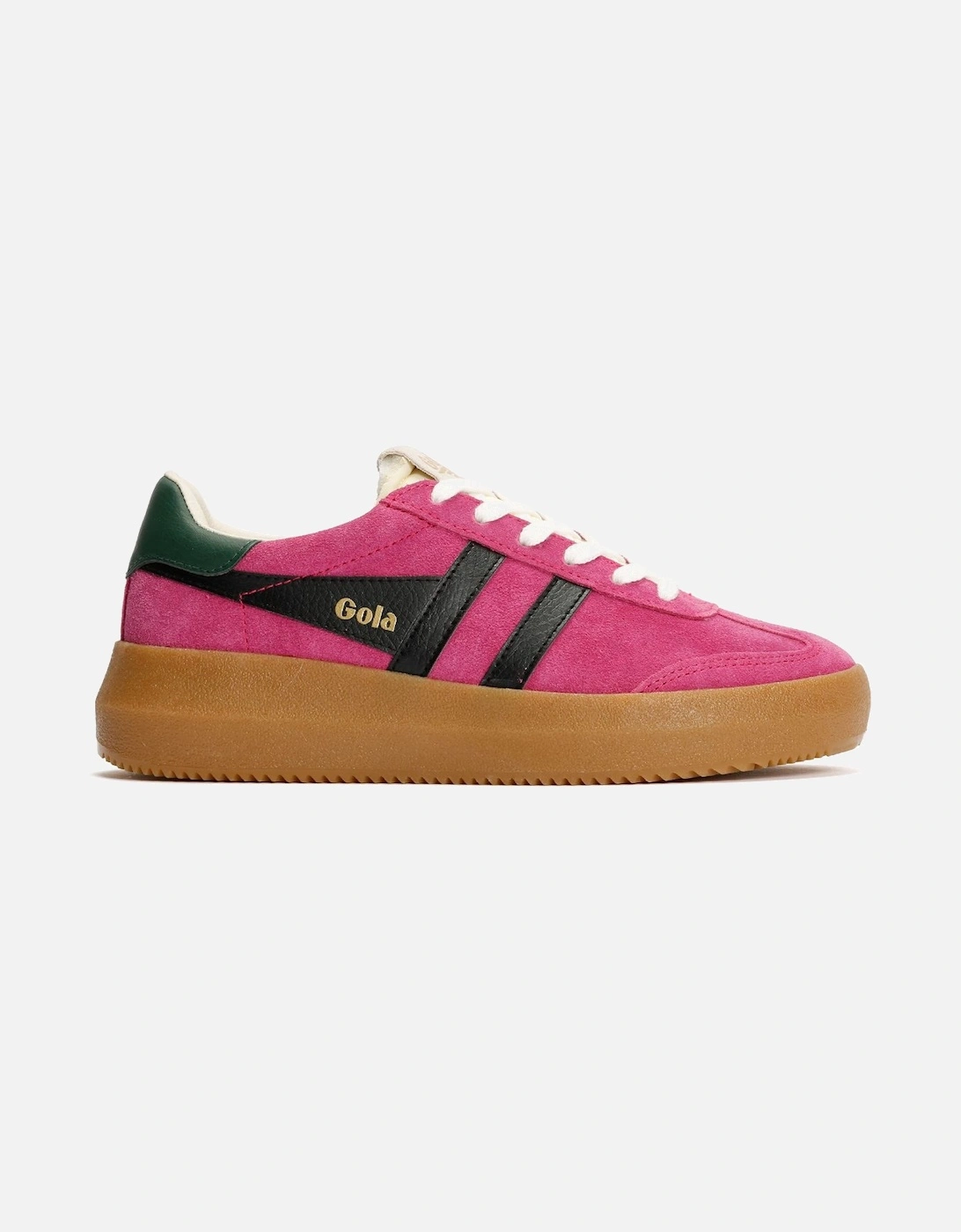 Athena Suede Women's Fuchsia/Black/Evergreen Trainers