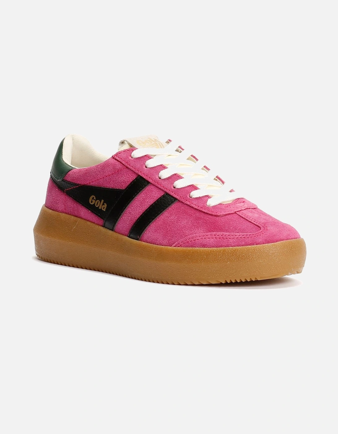 Athena Suede Women's Fuchsia/Black/Evergreen Trainers