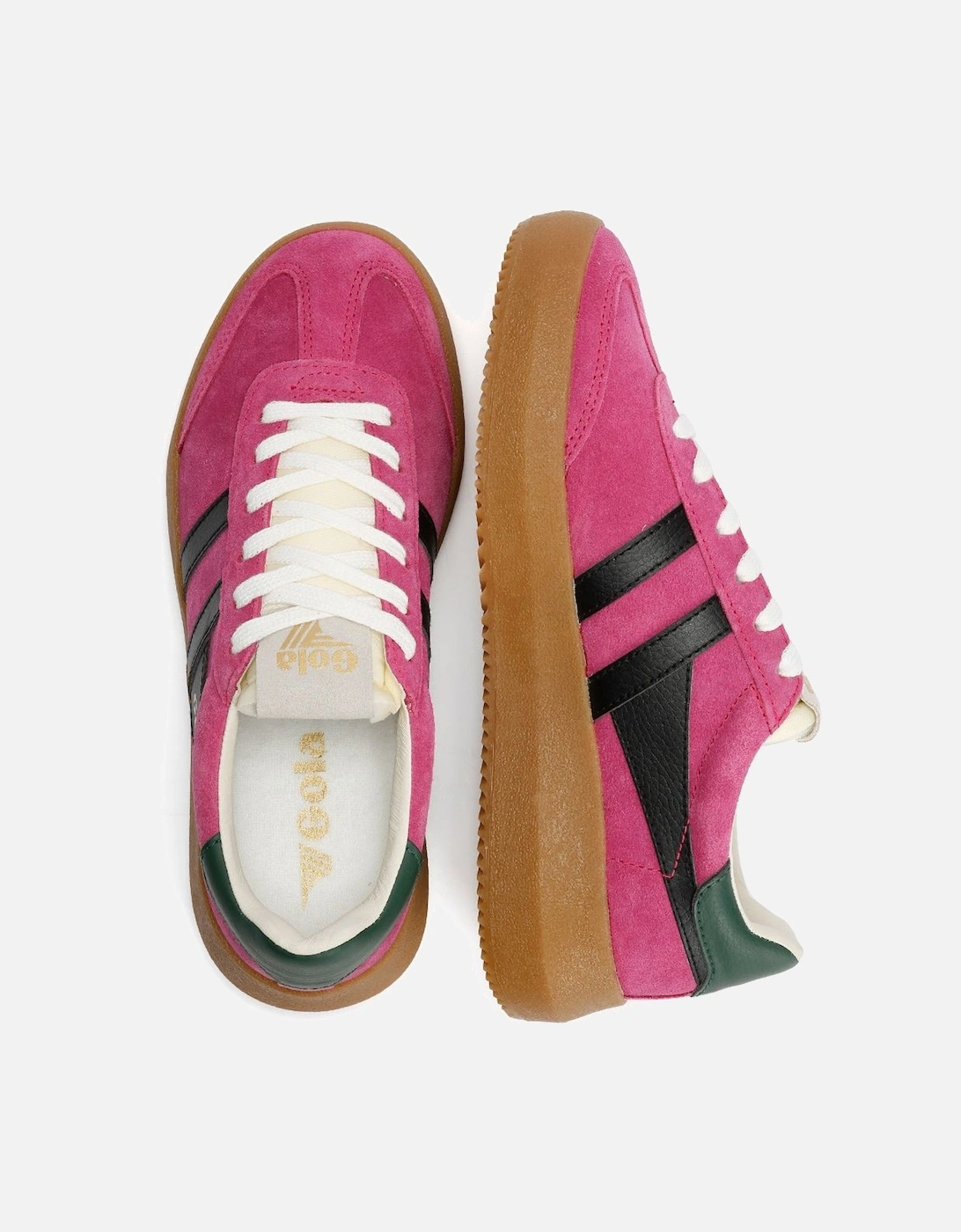 Athena Suede Women's Fuchsia/Black/Evergreen Trainers