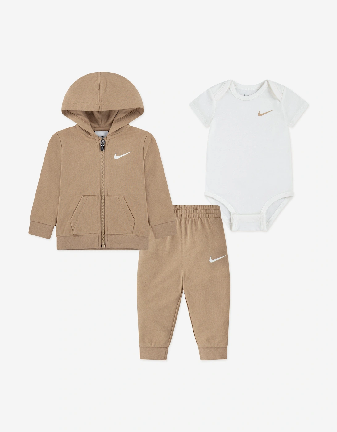 Baby 3 Piece Tracksuit Set in Beige, 6 of 5