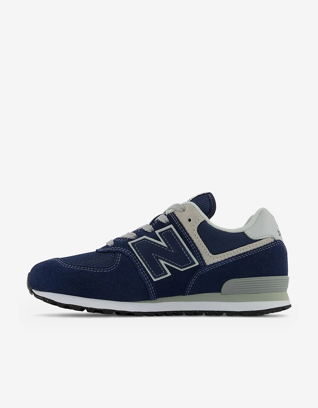 New Balance Kids 574 Lace Up Logo Trainers in Navy