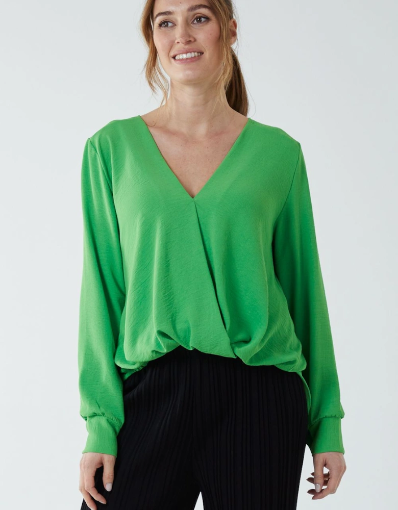 Crossover Woven Plain Blouse