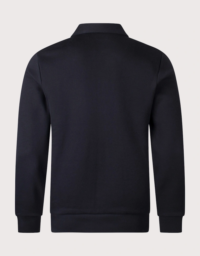 Zip Through Collared Sweatshirt