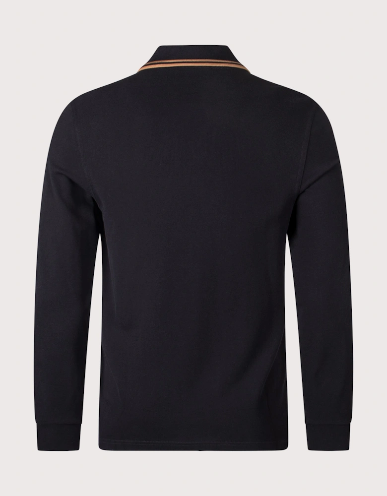 Long Sleeve Twin Tipped Polo Shirt