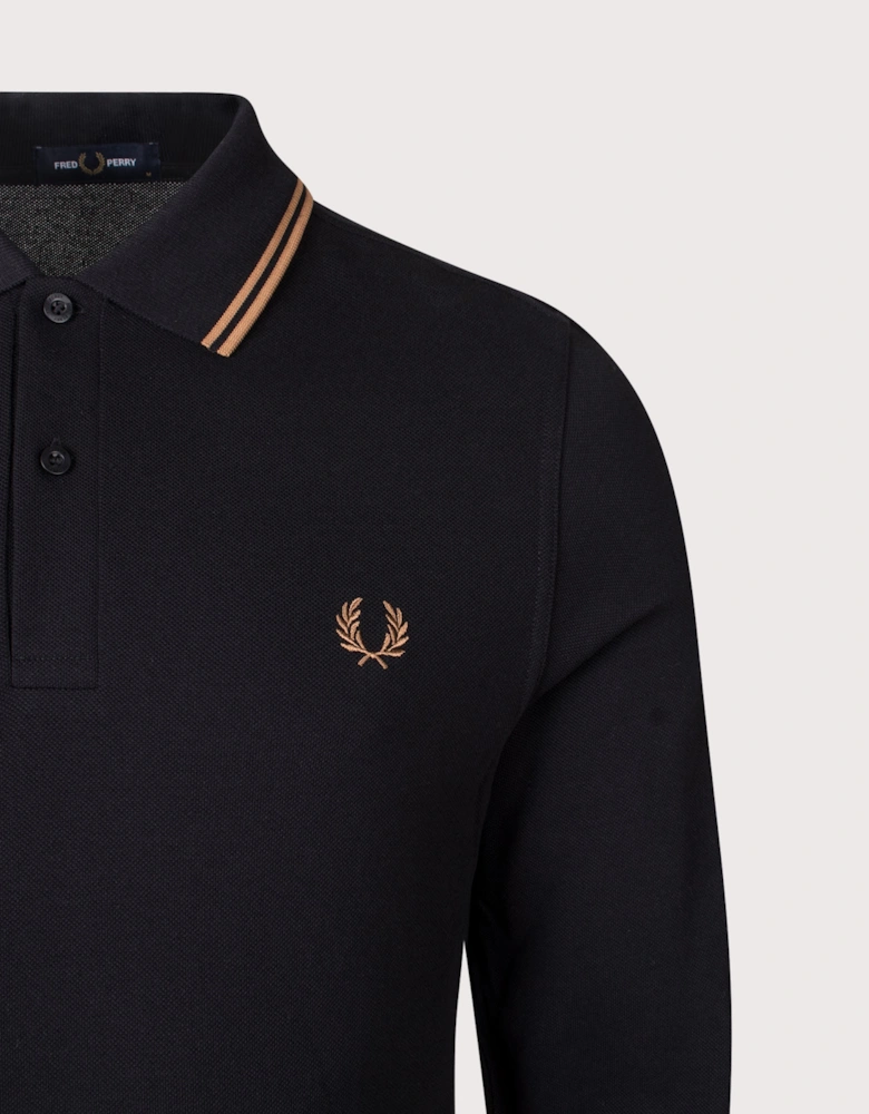 Long Sleeve Twin Tipped Polo Shirt