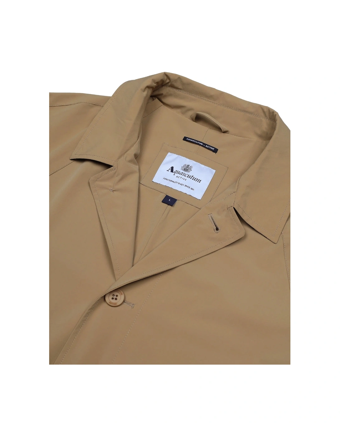 Active Stretch Caban Trench Coat Khaki Jacket