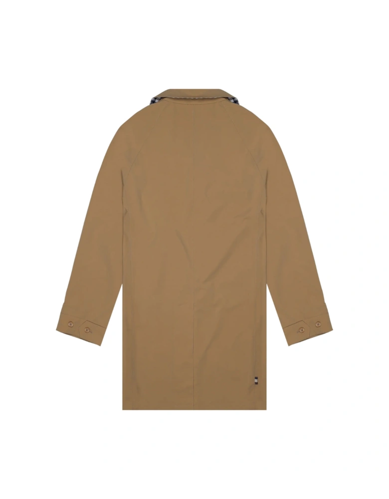 Active Stretch Caban Trench Coat Khaki Jacket