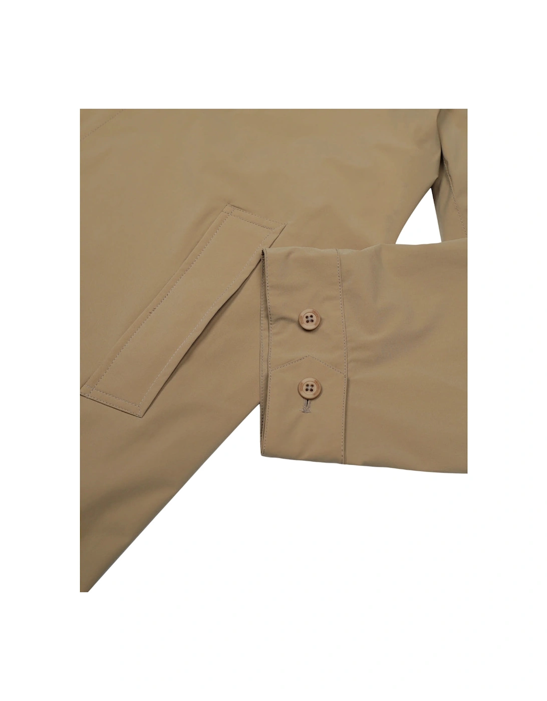 Active Stretch Caban Trench Coat Khaki Jacket