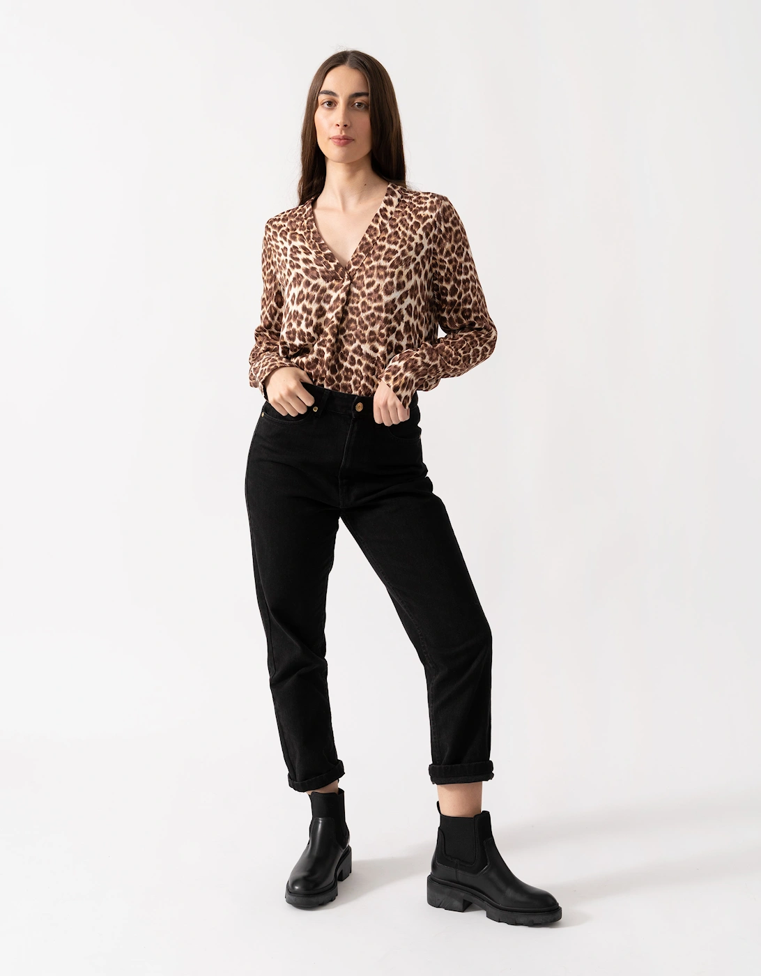 Women's Hamill Leopard Print Blouse, 6 of 5