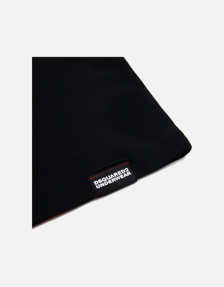 Icon Logo Round Neck T Shirt Black