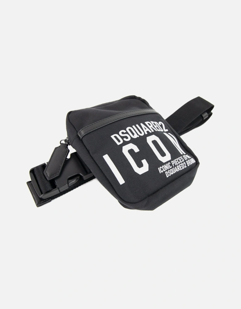 Icon Print Belt Bag Black