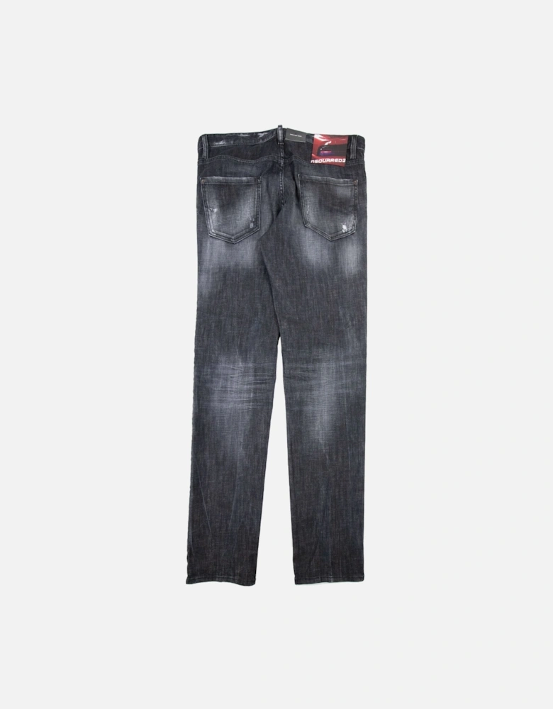 Black Knee Patch Cool Guy Jean Black