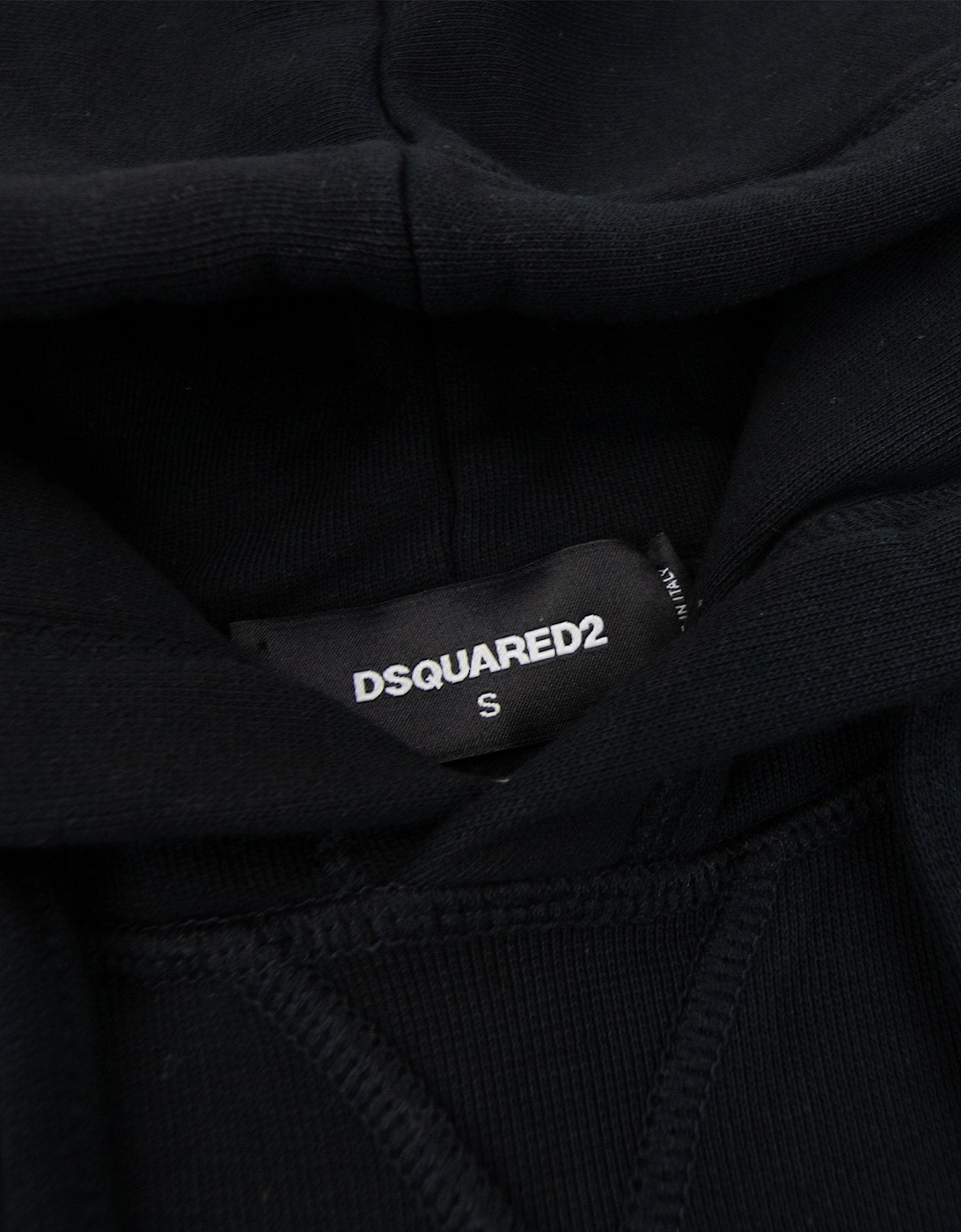 Leaf Logo Hoodied Sweatshirt Black