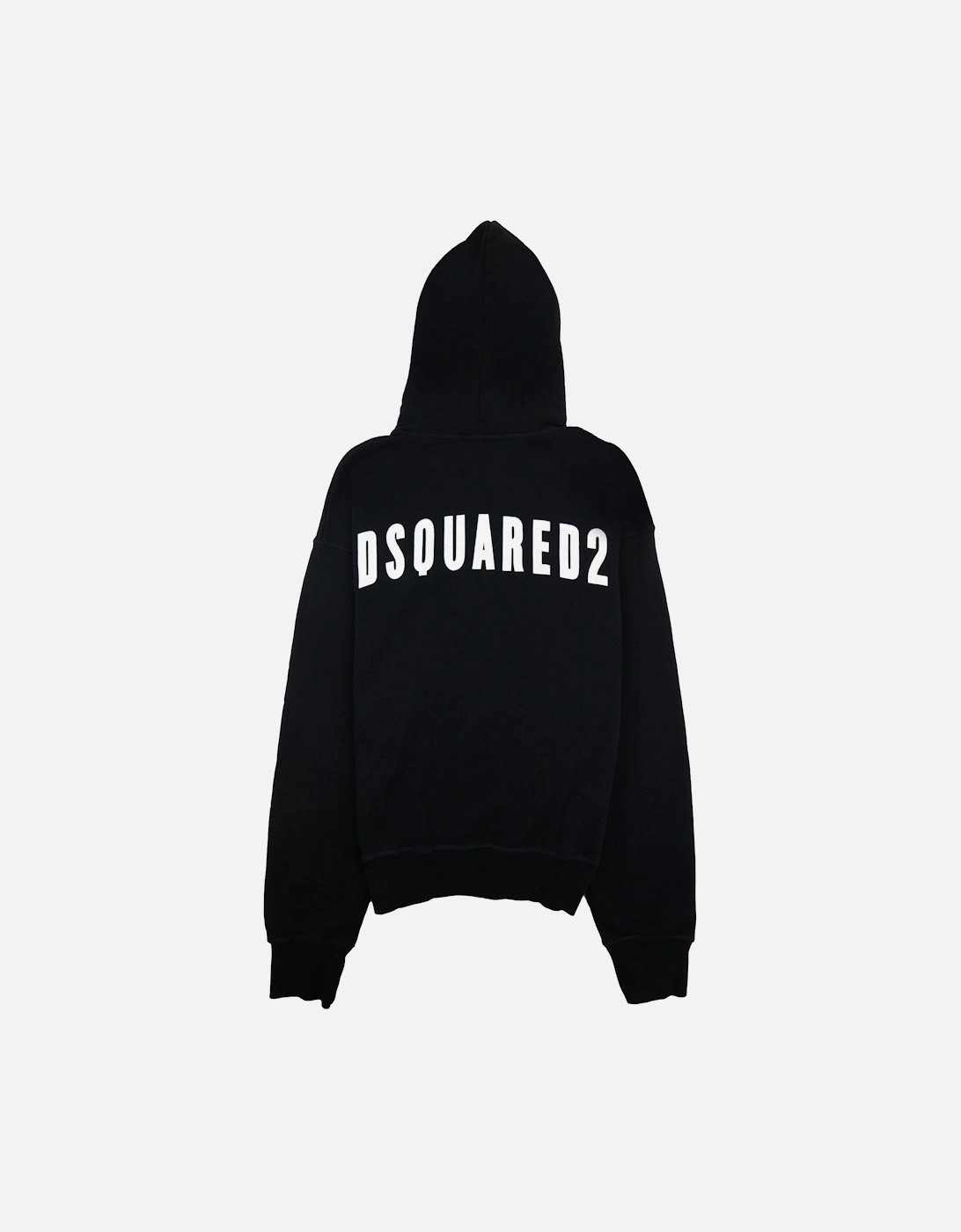 Leaf Logo Hoodied Sweatshirt Black