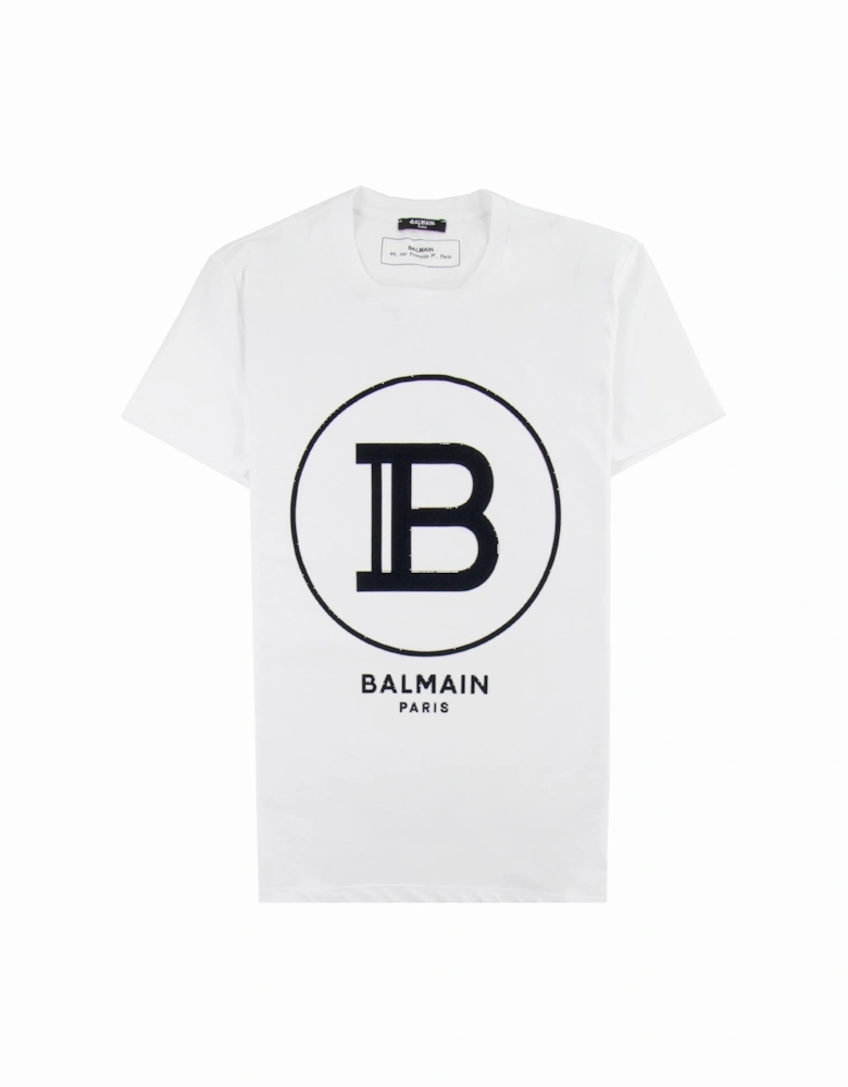 Printed Paris Logo T Shirt White