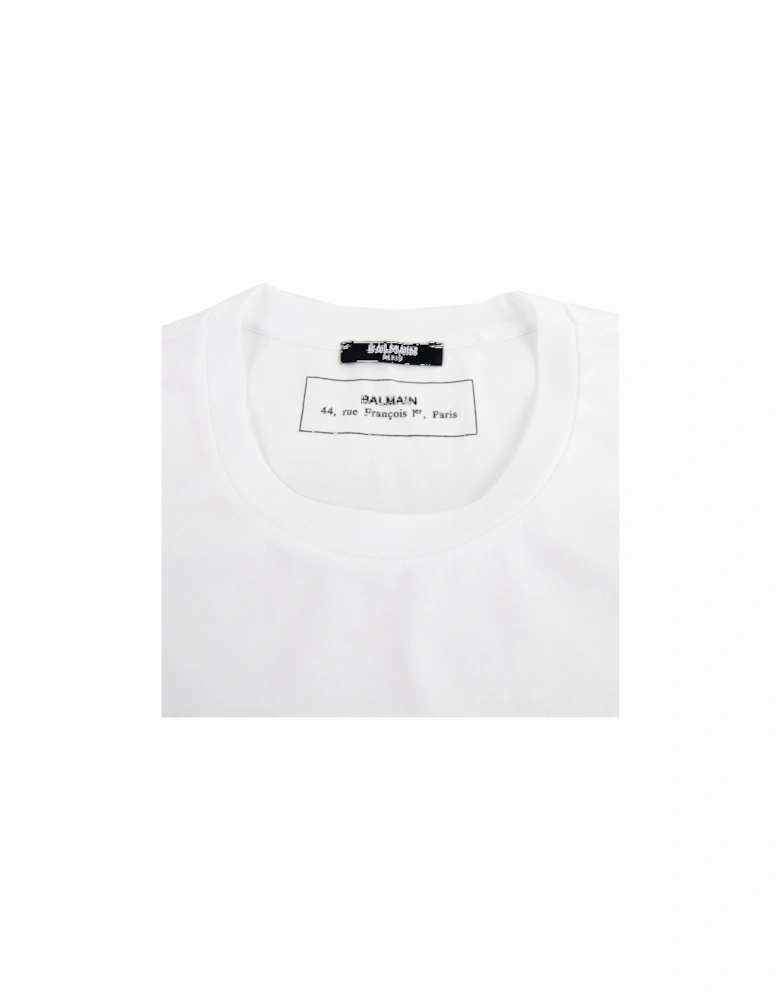 Printed Paris Logo T Shirt White
