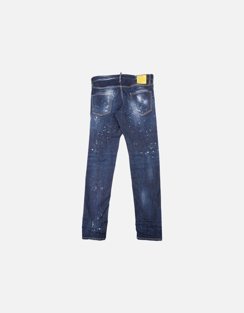 Dark Ripped Bleach Wash Cool Guy Jeans Denim 470