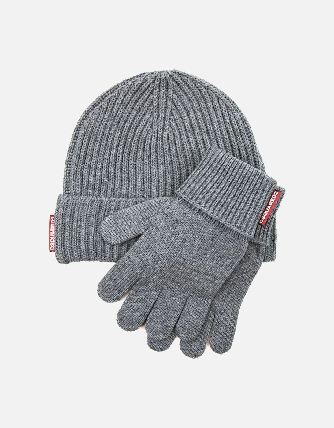 Warmy Hat & Gloves Knit Set Grey, 4 of 3