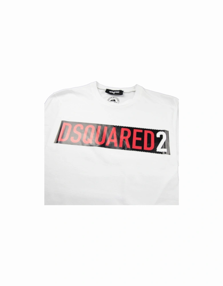 Block Logo Tee White