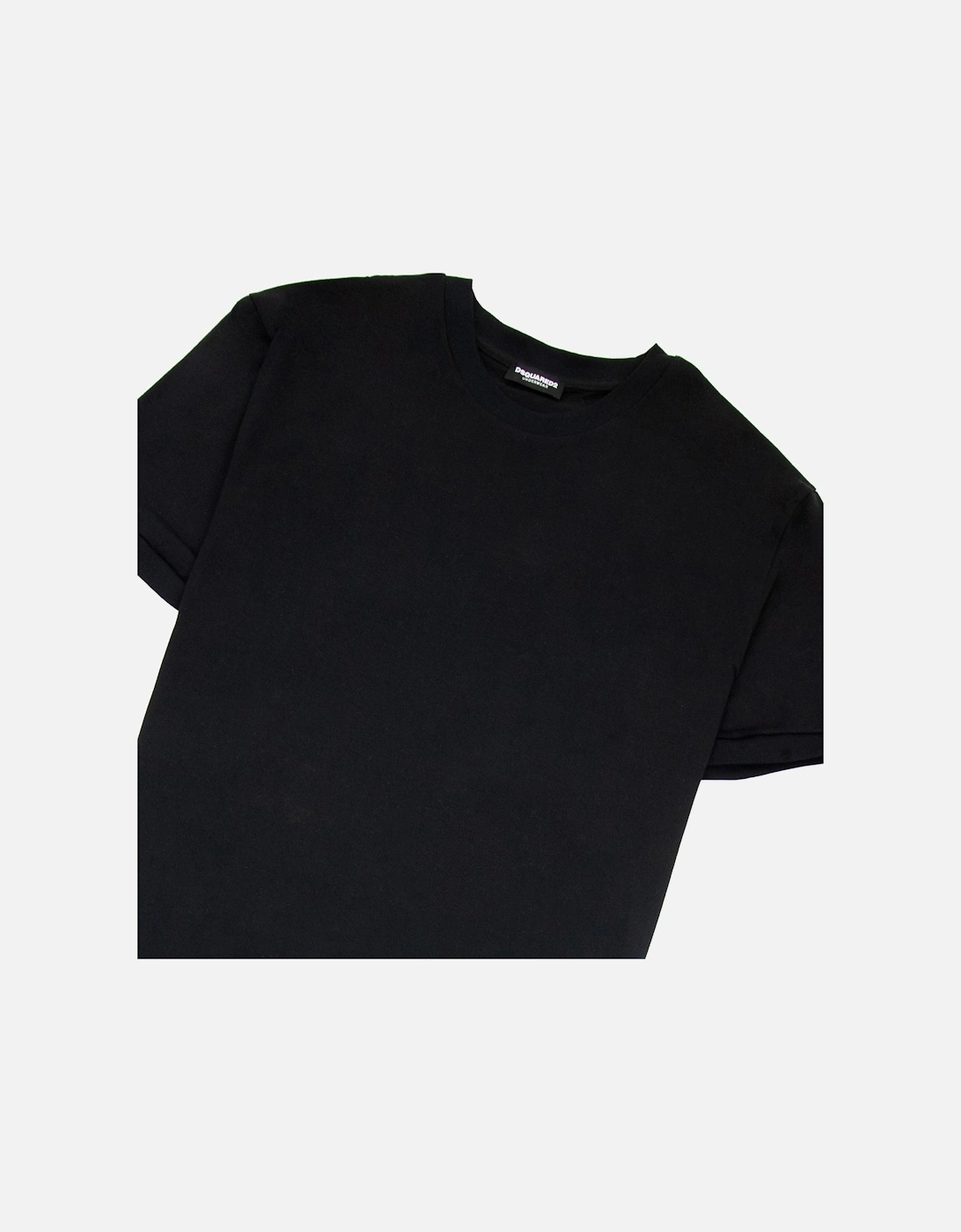 Small Logo Plain T Shirt Black