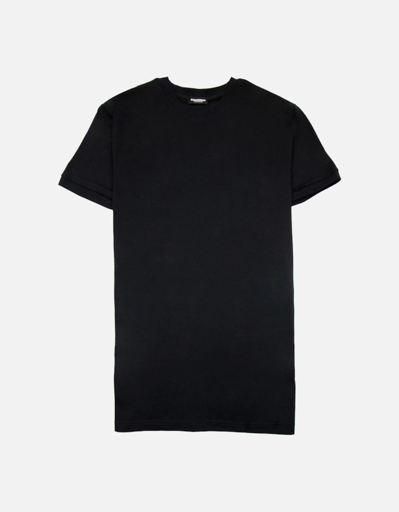 Small Logo Plain T Shirt Black
