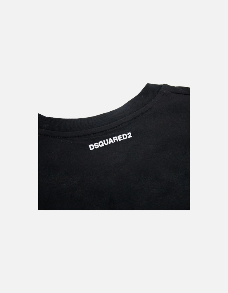 Small Logo Plain T Shirt Black