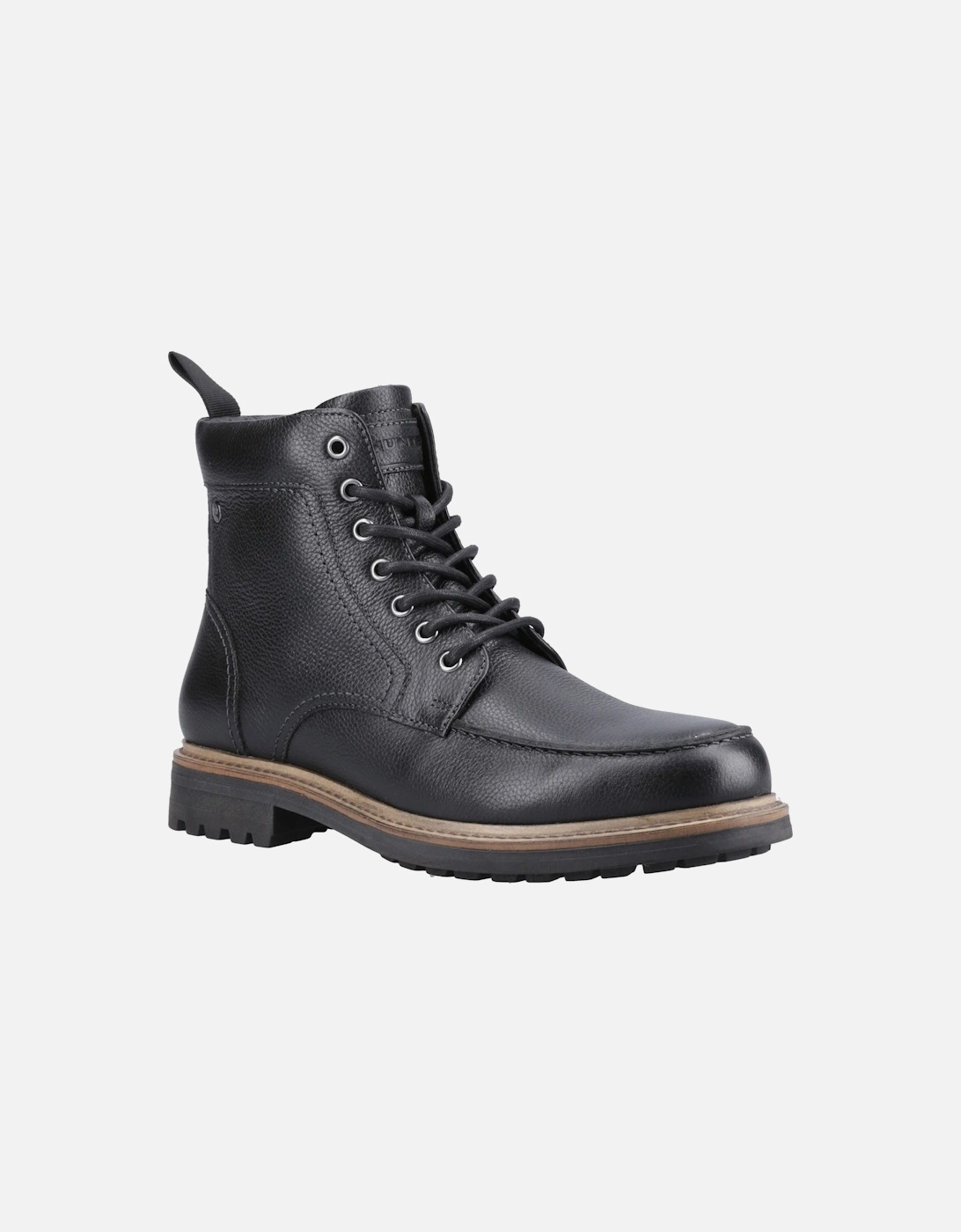 Shaws Ankle Boot Leather Men's Black Ankle Boots, 6 of 5