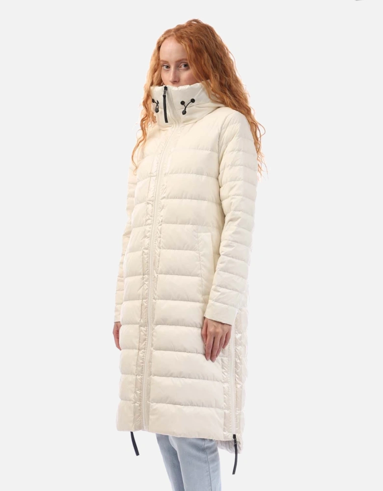 Down Fill Hooded Quilted Puffer Coat