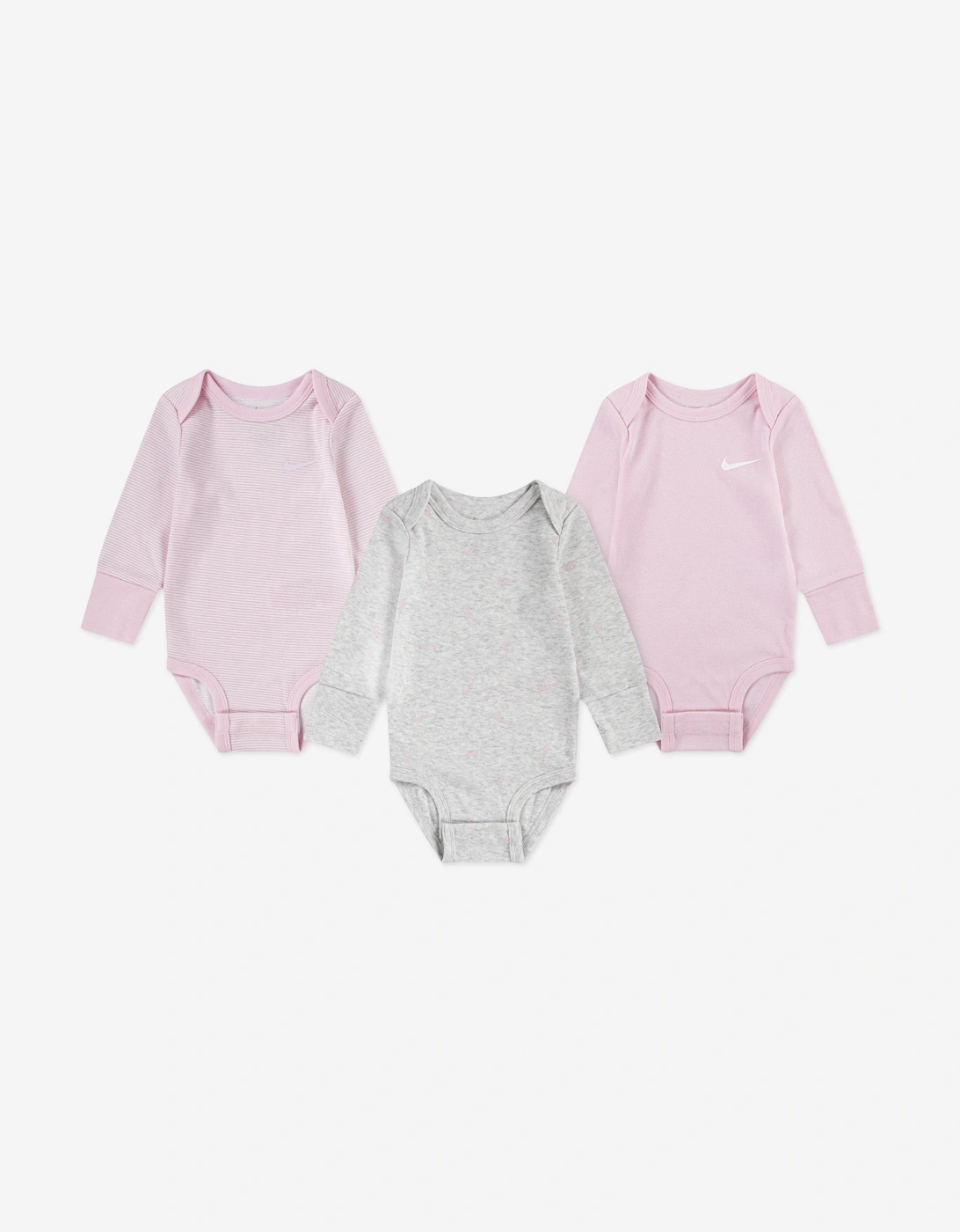 Baby Essentials 3 Pack Bodysuit Set in Pink, 5 of 4
