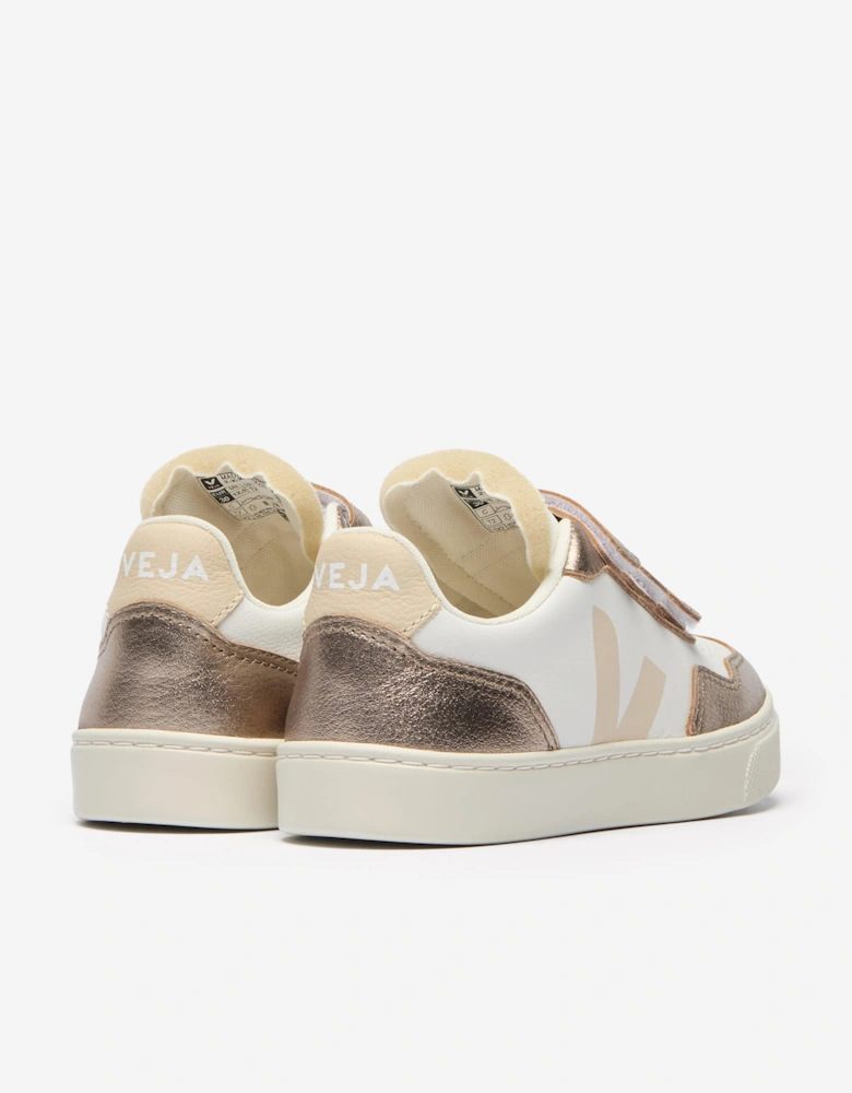 Girls Leather Small V-90 Trainers in White