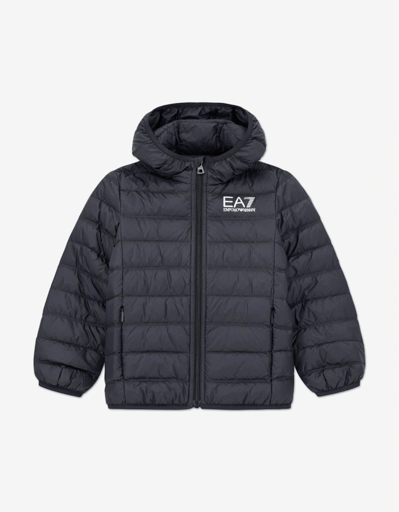 Emporio Armani Boys Train Core ID Down Jacket in Black