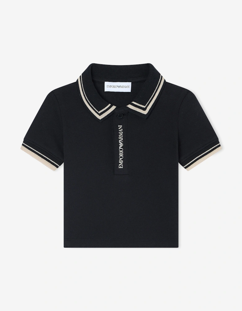 Baby Boys Logo Polo Shirt in Navy