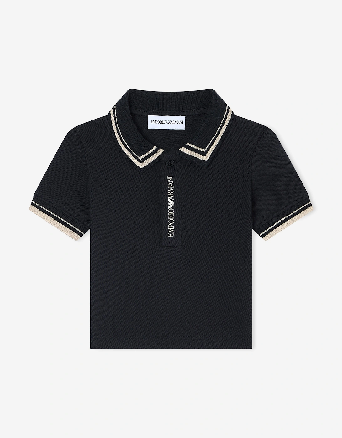 Baby Boys Logo Polo Shirt in Navy, 5 of 4