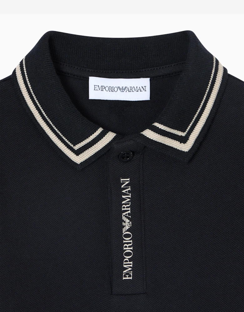 Baby Boys Logo Polo Shirt in Navy