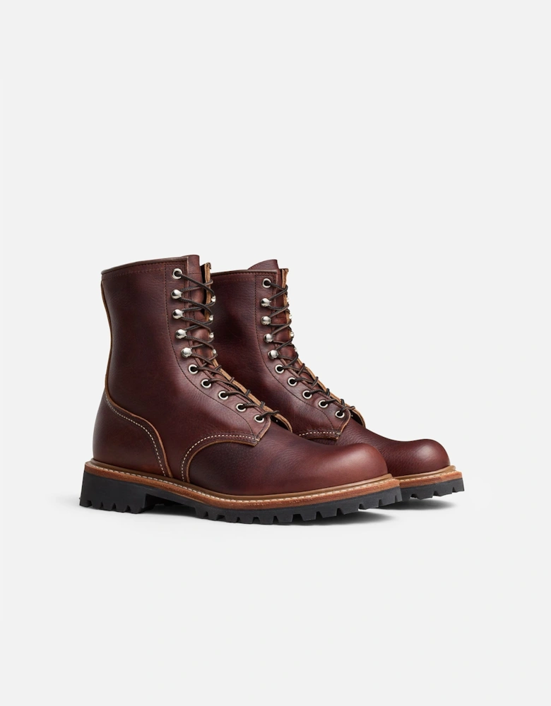 8-Inch Logger Briar Oil Leather Men's Brown Boots