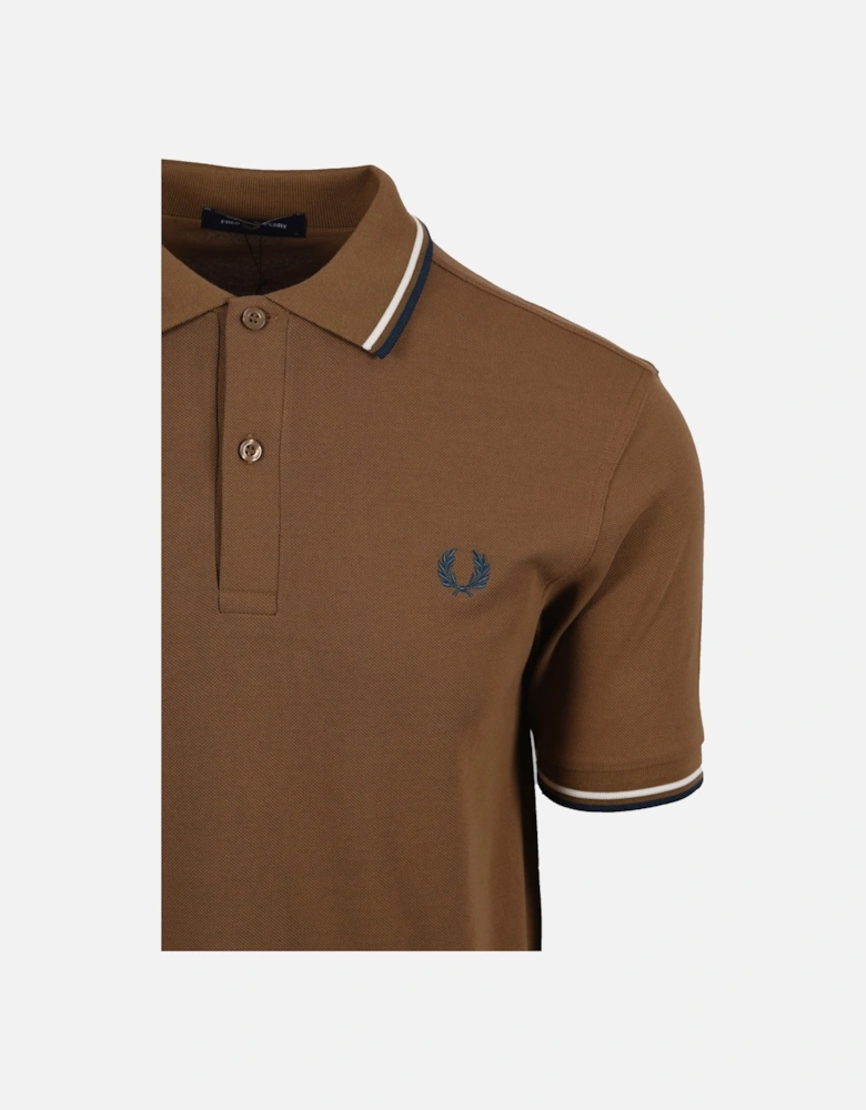 TWIN TIPPED POLO SHADED STONE/ECRU/DARK PETROL