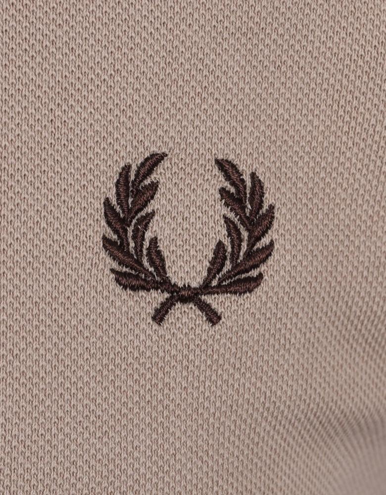 TWIN TIPPED POLO WARM OAT/COURT GREEN/BURNT TOB