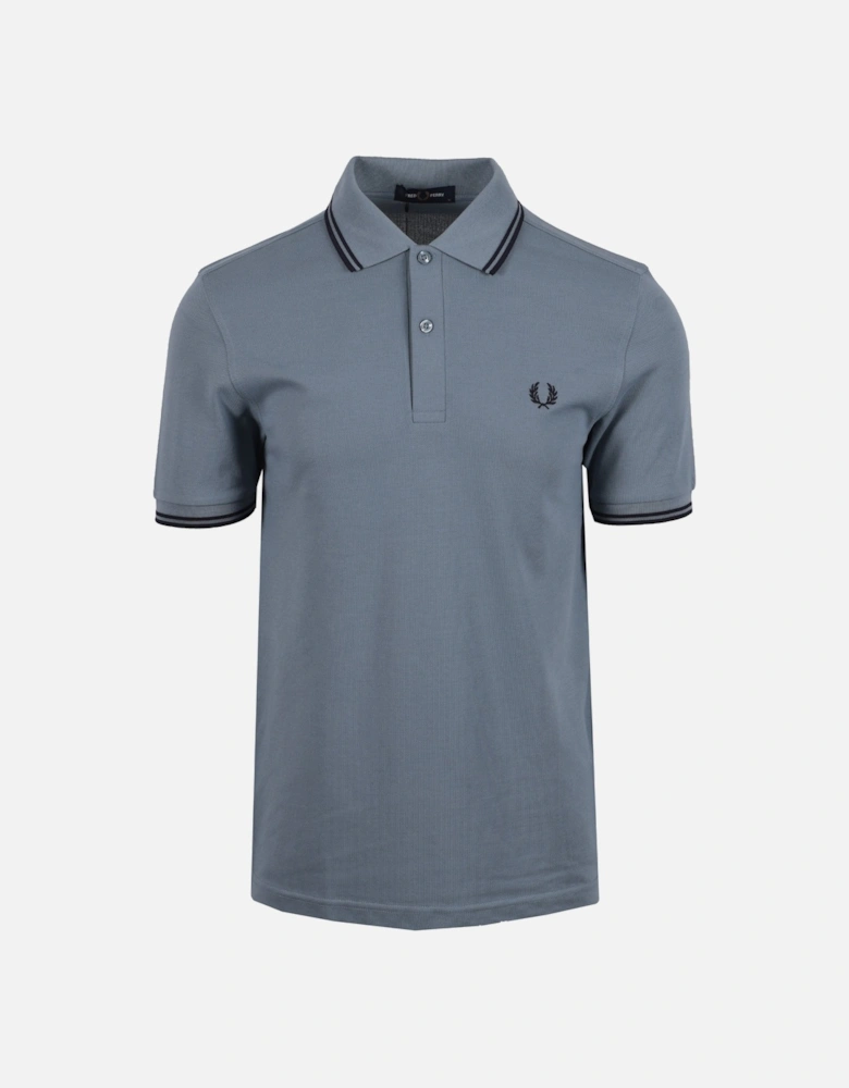 TWIN TIPPED POLO STOCKPORT BLUE