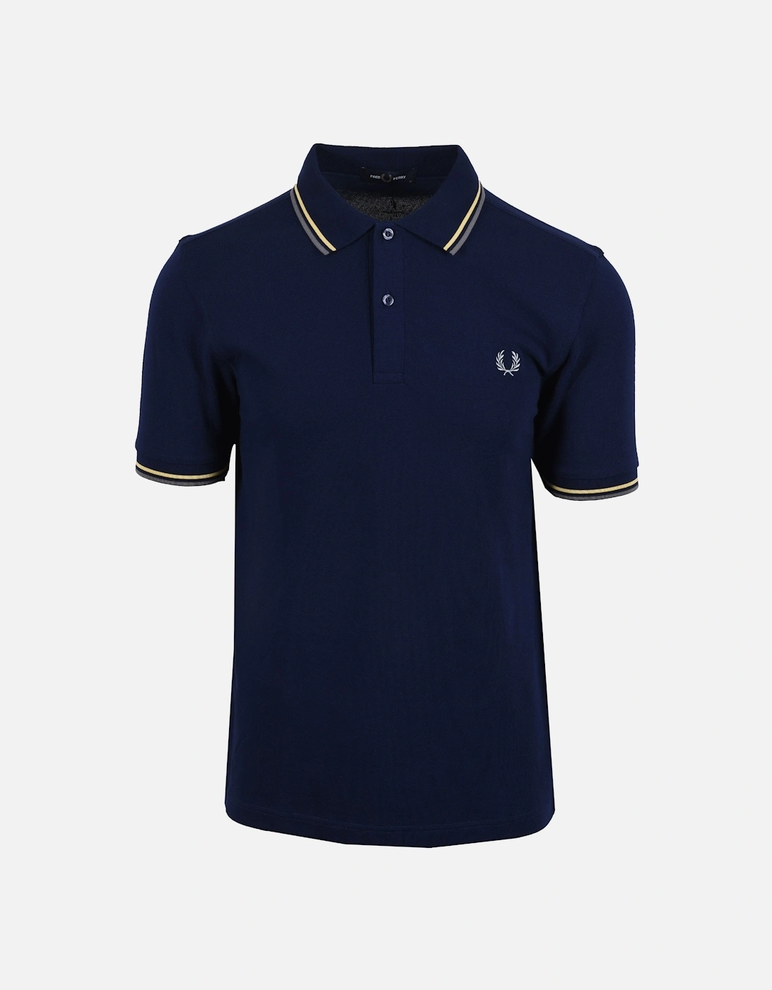 TWIN TIPPED POLO FRENCH NAVY/GOLD/BLUE, 4 of 3