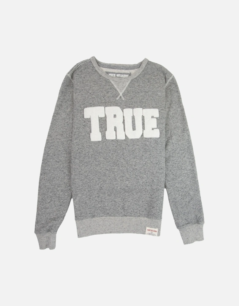 Felt True Logo Crew Sweatshirt Grey Marl