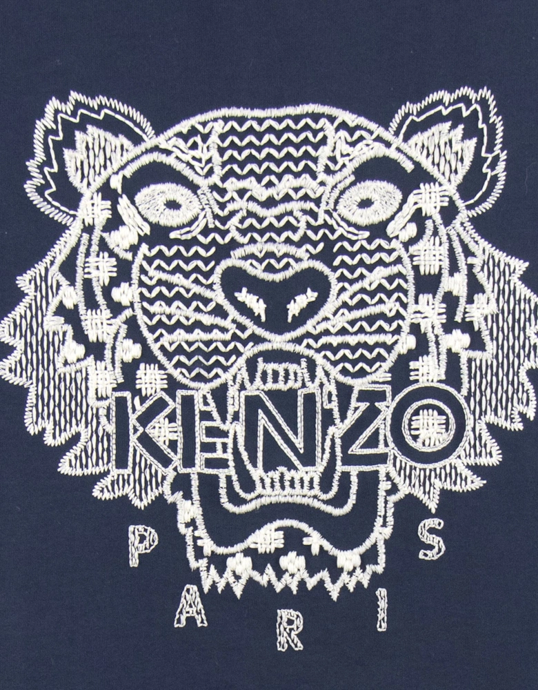 Shibori Tiger Skate Tee Midnight Blue