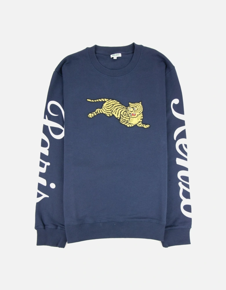Jumping Tiger Sweatshirt Navy