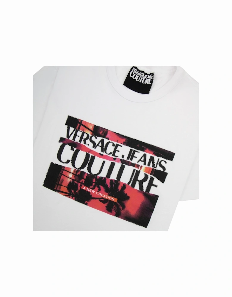 Jeans Couture Logo Printed T Shirt White