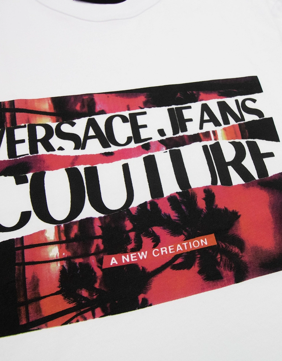 Jeans Couture Logo Printed T Shirt White