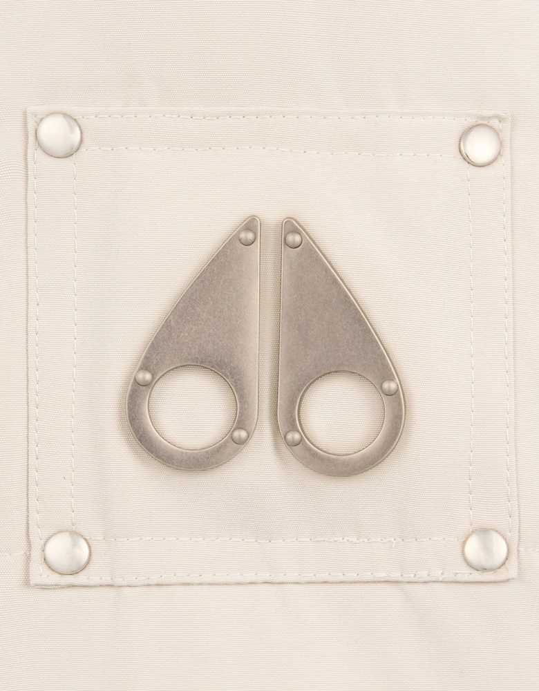 Kids 3Q Down Padded Puffer Jacket in Ivory