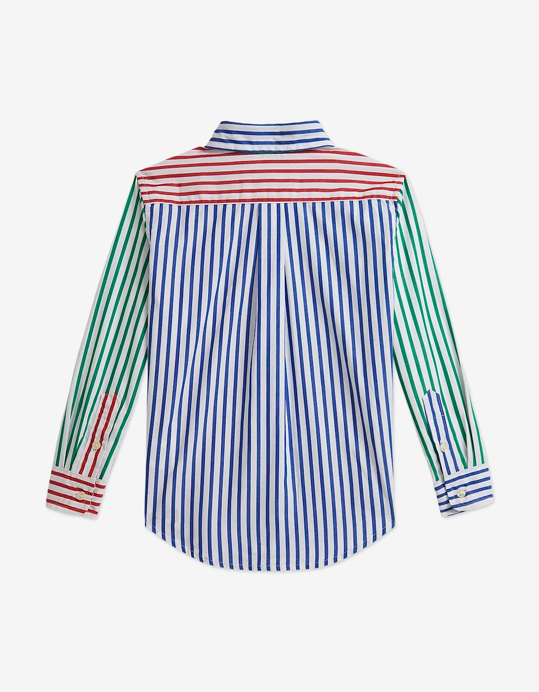 Boys Striped Poplin Shirt in Multicolour